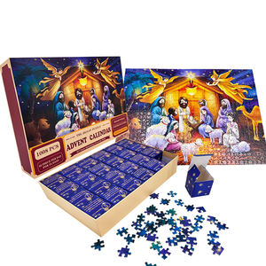 2025 Noël calendrier de l'avent <span class=keywords><strong>Puzzle</strong></span> 1008 <span class=keywords><strong>pièces</strong></span> 24 jours compte à rebours <span class=keywords><strong>Puzzle</strong></span> cadeau pour enfants adultes adolescents parfait pour s'amuser en famille - Product Image 1