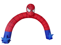 Énorme porte d'arches d'araignée de dessin animé gonflable de haute qualité pour les événements à thème d'enfant décoration de fête arc gonflable entrer dans le Tunnel de porte