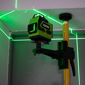Niveau <span class=keywords><strong>laser</strong></span> professionnel vert DIY 420 cm (165 pouces) avec support télescopique, trépied et <span class=keywords><strong>tige</strong></span> de nivellement réglable - Product Image 5