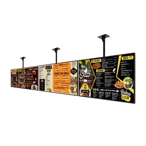 32 43 50 55 pouces écran d'affichage des menus lcd montage mural restaurant café restauration rapide tableau de menu intérieur numérique