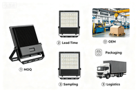 Projecteur LED ultra-mince en aluminium pour terrains de pickleball Guangdong, lumière du jour 6500K, 300W, 240W, 200W, IP65