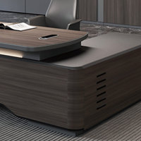 Fabricant de mobilier de bureau en bois écologique à faible MOQ – Bureau de direction moderne et professionnel avec gestion des câbles pour entreprises