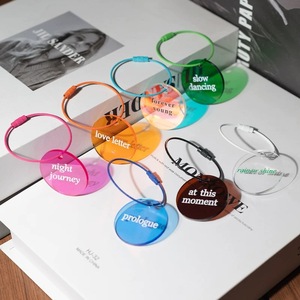 <span class=keywords><strong>Portachiavi</strong></span> in Acrilico Personalizzato <span class=keywords><strong>con</strong></span> Testo Personalizzato, Ciondolo Rotondo Trasparente Colorato, Charm per Borsa alla Moda, Vendita all'Ingrosso - Product Image 2