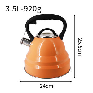 Bouilloire sifflante pour cuisinière, bouilloire à gaz chirurgicale 3,5 L en acier inoxydable avec poignée ergonomique pour cuisinière - Product Image 3