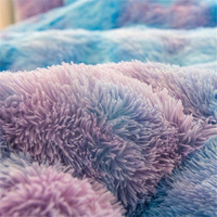 Parure de lit en fausse fourrure, avec drap de couette et velours PV, Shaggy, housse de couette, literie dibg, Design de luxe