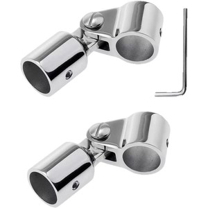 Heritage Metal Boat Fitting 316/304 Stainless Steel Mirror Polished Sunshade Tube Connector for <b>Yacht</b> Retrofit Upgrade - Product Image 1