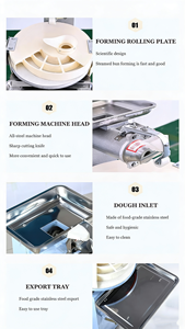 Máquina Redondeadora Automática de Bolas de Masa de Acero Inoxidable de Grado Alimenticio de Alta Calidad con Motor, Capacidad de 30 Piezas/Min - Product Image 4