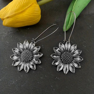 Orecchini vintage a gancio grande da donna, accessori per l'orecchio semplici e alla moda per l'uso quotidiano - Product Image 6
