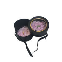 Boîte cadeau ronde double couche en PVC avec fenêtre rotative, en carton laminé avec revêtement UV, pour bougies de mariage et expédition