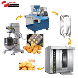 เครื่องทำวาฟเฟิลอุตสาหกรรม เครื่องทำขนมปังกรอบแบบกดสำหรับธุรกิจขนาดเล็ก เครื่องทำทาร์ตและคุกกี้ เครื่องทำบัตเตอร์สอดไส้ - Product Image 1