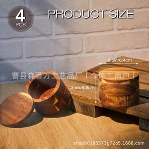 Bamboo <b>Spice</b> <b>Jar</b> With Magnetic Lid Airtight Storage For Kitchen Condiments Solid Seasonings Swivel Design - Product Image 5
