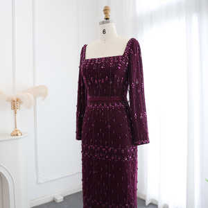 Jancember LSCZ64 Cristal Dubaï Arabe Soirée Ceinture Fête Robes De Bal Pour Les Femmes - Product Image 4