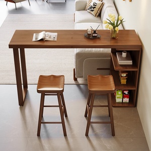 Armoires de bar murales en bois massif haut de gamme de luxe léger Petite maison Salon Canapé Partition <span class=keywords><strong>Table</strong></span> longue Armoires de bar hautes - Product Image 3