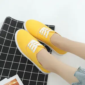 Three Subjects Excellent Women Flat Sneakers vulcanized sneakers breathable flat casual slip on spring and autumn canvas shoes