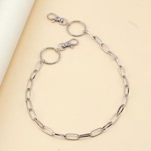 โซ่คาดเอวโลหะหนา รูปทรงเรขาคณิต สไตล์ฮิปฮอป สำหรับทุกเพศ ใช้ได้ทุกวัน ผลิตจากโลหะผสมสังกะสี - Product Image 4