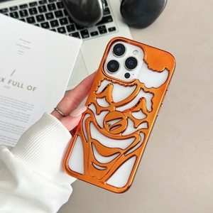 Funda para teléfono móvil con diseño de payaso hueco, acabado mate galvanizado, estilo Ins de moda urbana, para <span class=keywords><strong>iPhone</strong></span> 17 Pro Max 16 15 14 13 12 - Product Image 1