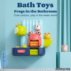 Jouets de <span class=keywords><strong>bain</strong></span> pour bébés et enfants, avec logo, en forme de crabe de dessin animé et animaux marins, avec piste de glisse aquatique à ventouses, pour jeux aquatiques intérieurs et de fête prénatale - Product Image 2