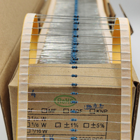 Warna 저항기 12 와트 비율 1/4Ws 1/2Ws 1Ws 2Ws 3Ws 5Ws 7ws 1 옴 1 메가 100 옴 10k 155 ohm 1% 5% DIP 저항