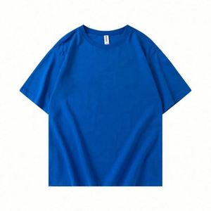 T-shirt uni en coton tricoté 100 % pour homme, prix usine, MOQ 20 pièces, personnalisable avec logo, idéal pour le streetwear - Product Image 2