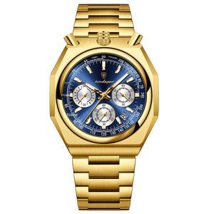 POEDAGAR 897 Luxury Man Wristwatch Fashion Luminous Stainless Steel Men Watch With Chronograph High Quality Men's Quartz Watches - Product Image 4