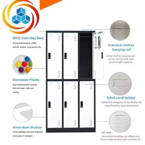 Armoire casier extensible en acier moderne avec système intelligent, 4 portes, pour vêtements et colis en libre-service - Product Image 2