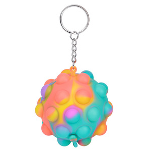 Masajeador de burbujas Kean, juguete antiestrés de silicona, llavero de colores variados, alivio del estrés, educativo, unisex, 5-7 años - Product Image 5