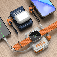 Cargador y Banco de Energía 2 en 1 de 10000 mAh y 10 W |   Cable de Carga Integrado PD de 20 W Máx. con Cordón |   Con soporte para teléfono