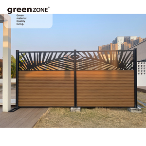 Panneau de clôture d'intimité WPC découpé au laser avec motif <span class=keywords><strong>en</strong></span> <span class=keywords><strong>treillis</strong></span> pour jardin, clôture composite – Offre Spéciale - Product Image 3