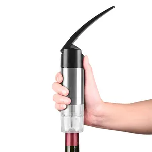 portable stainless steel manual pump red wine opener Best Gift Safety Technology Air Pump Opener Corkscrew And Wine Stopper Set