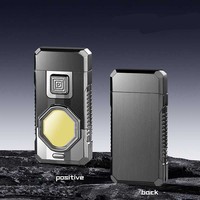 Briquet à gaz butane moderne, personnalisable, double usage, double flamme, coupe-vent, en métal, durable, écologique, rechargeable, pour cigarettes et usage professionnel