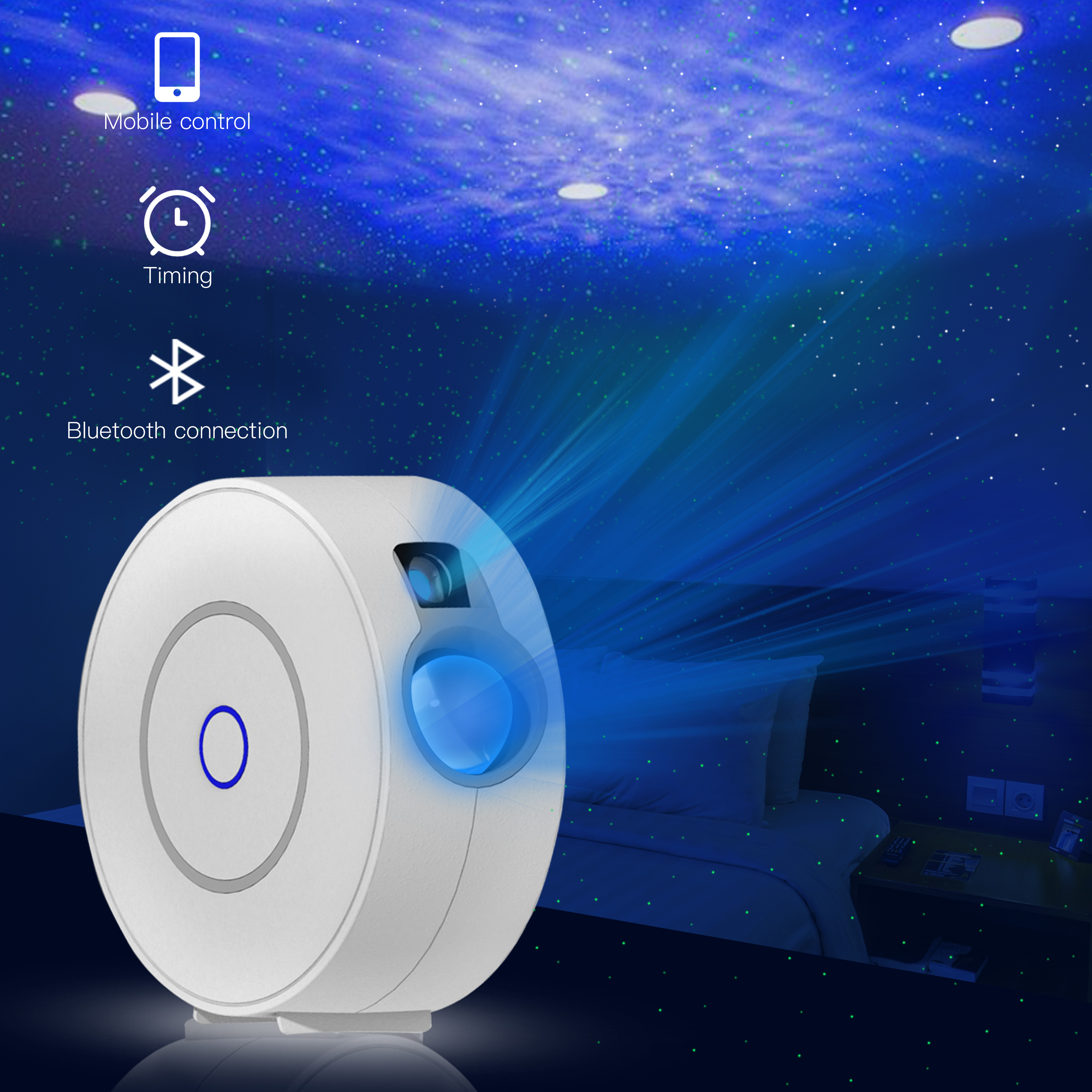 Лазерный проектор звездного неба, светодиодный ночник, красочная мигающая звезда, Детский Рождественский подарок для малышей