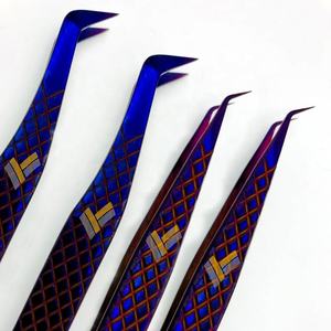 Extensions de cils en acier inoxydable japonais avec logo personnalisé Diamond Grip Pince à épiler plasma professionnelle Utilisation durable des sourcils Violet - Product Image 6