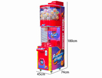 Machine de jeu à capsules pour attraper des jouets en capsule Rouge Bleu Blanc
