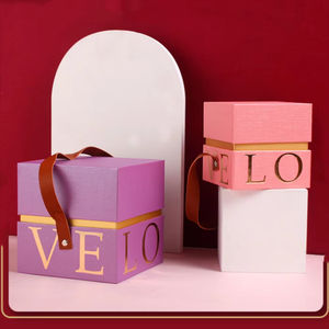 Boîte cadeau pour mariage, boîte à bonbons avec poignée pour la Saint-Valentin, boîte de rangement carrée pour bonbons et bijoux, boîte cadeau de Noël - Product Image 6