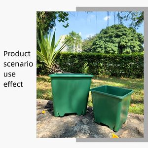Plusieurs tailles épaissi carré intérieur/extérieur pot de plantation de jardin avec plateau pour les plantes en <span class=keywords><strong>plastique</strong></span> grand pot de fleur - Product Image 3