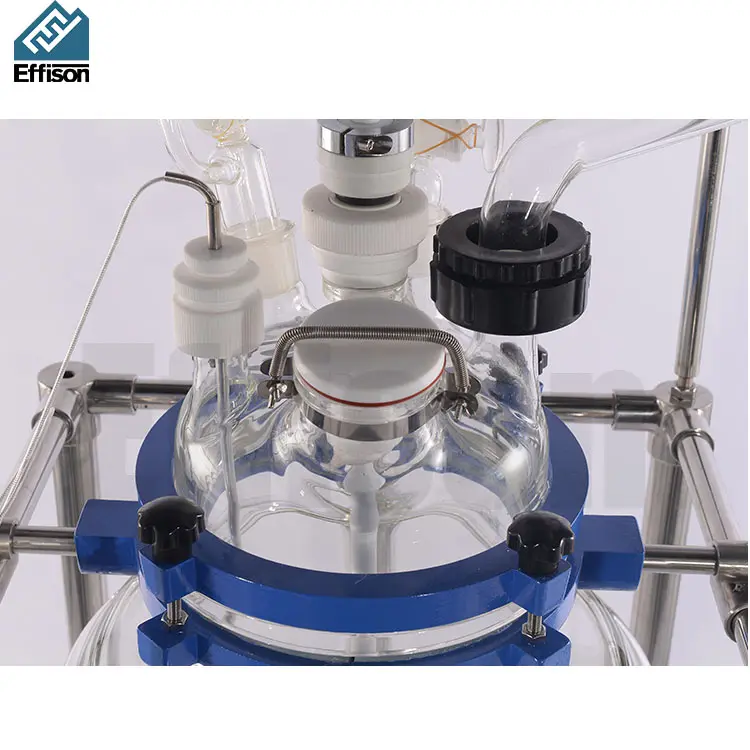 Stirred Glass Reactor Lab 20L Chemical Equipment Glass Reactor High Borosilicate Glass Reactor