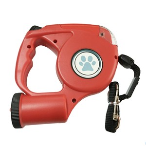 Trela Do Cão Iluminado 4,5 metros Cordão Redondo Flat <span class=keywords><strong>Belt</strong></span> Dog Trela Do Cão Retrátil Automática com Luz com Saco De Lixo - Product Image 4