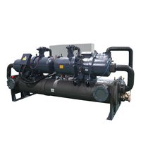 Refroidisseur d'eau à refroidissement par eau de 330 CV avec panneau de commande numérique pour les usines chimiques et les équipements de film coulé
