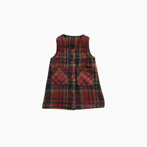 Completo Invernale per <span class=keywords><strong>Bambina</strong></span>: Vestito Gilet in Lana a Quadri con Camicia Sottogiacca - Set Abbigliamento Dolce per Bambine - Product Image 2