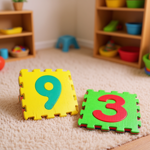 Tapis de jeu avec chiffres, 10 pièces, pour enfants, jouet éducatif d'apprentissage - Product Image 3