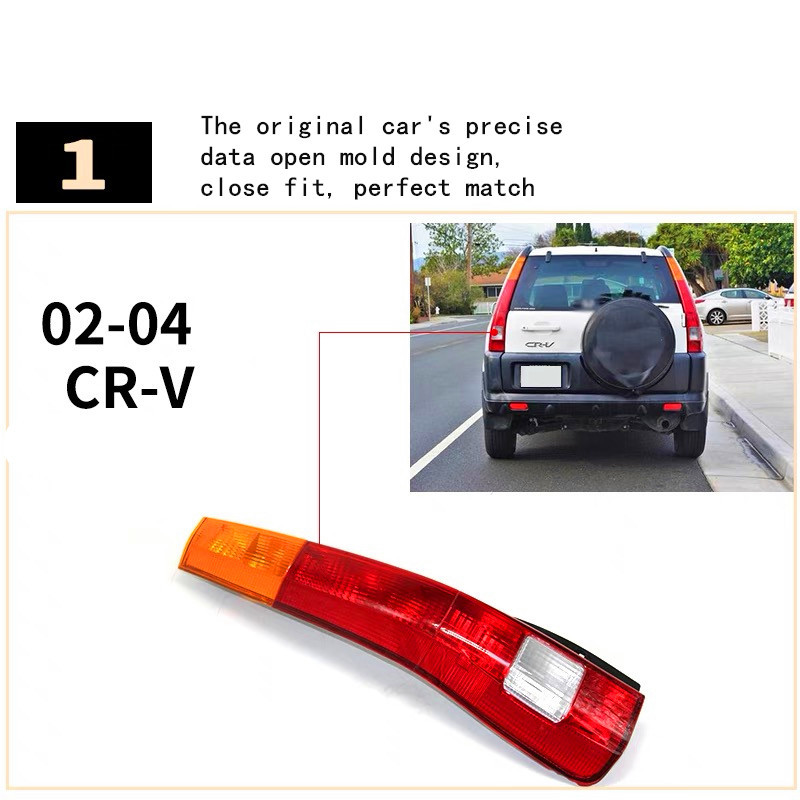 Luces Traseras LED Ahumadas Para Honda CR-V 2002-2004 – Reflectores De Parachoques Rojo