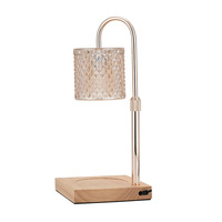 Lampe chauffe-bougie avec minuterie et variateur d'intensité, chauffe-cire vintage transparent pour chambre, dortoir, appartement, éclairage décoratif pour la maison