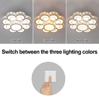 Plafonnier LED Tri-Couleur 14W 85-265V Applique Surface Plafond Lustre 23cm Diamètre Petite Lampe pour Couloir Escalier