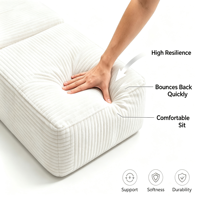 Sofa Modular 3 Dudukan Terkompresi dalam Kotak, Kain Lembut Busa, Kompresi Vakum, Perabot Rumah