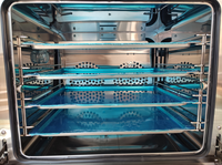 Four à convection à air chaud compact, 4 niveaux, pour boulangerie, pain, gâteaux, biscuits, adapté aux restaurants, hôtels, cafés