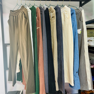 <span class=keywords><strong>Ropa</strong></span> de segunda mano de pana usada, pantalones de pierna ancha con cordón, pantalones de moda de cintura alta, pantalones informales holgados Y2k - Product Image 6
