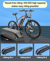 Batterie Hailong pour vélo électrique 36V 48V 52V 13Ah 15Ah 20Ah 21Ah, batterie au lithium haute puissance 600W 1000W 1200W pour kit moteur de vélo électrique