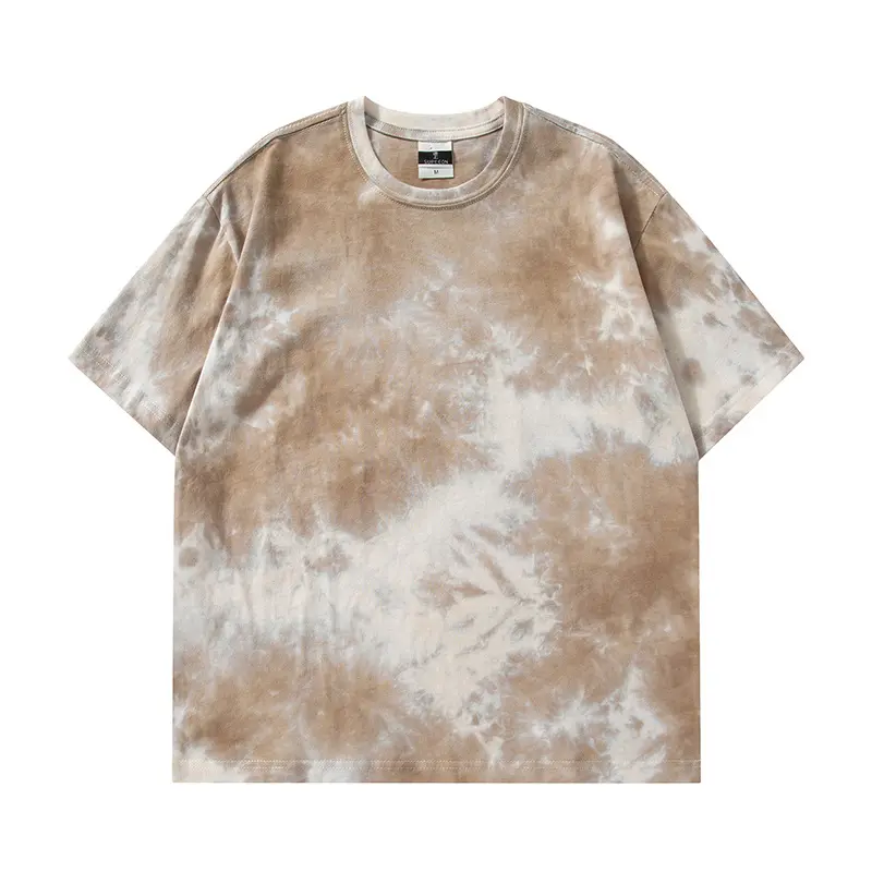 Goede Kwaliteit Vintage Mode Tie Dye Oversized Drop Shoulder Heren T-Shirt Unisex Custom Logo 100% Katoen 180gsm T-Shirts