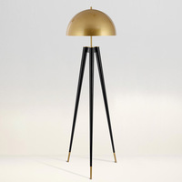 Lampe de sol/de table en fer de luxe légère de style designer, forme de champignon trigéminal, pour salon, chevet, villa, salle d'exposition d'art, lumière LED chaude