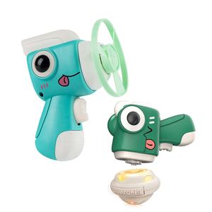 Jouet volant d'extérieur dinosaure 3 en 1 disque volant gyroscopique <span class=keywords><strong>lanceur</strong></span> jouets enfants soucoupe volante lumineuse <span class=keywords><strong>toupies</strong></span> jeu de pistolet de lancement - Product Image 1